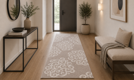 Lichidare stoc - Covor Sufragerie/Dormitor, Model Sky 17031/12, Crem 80x150 cm