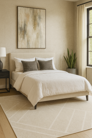 Covoare Living - Covor Sufragerie/Dormitor, Model Union 32307/561, Dreptunghiular, Crem
