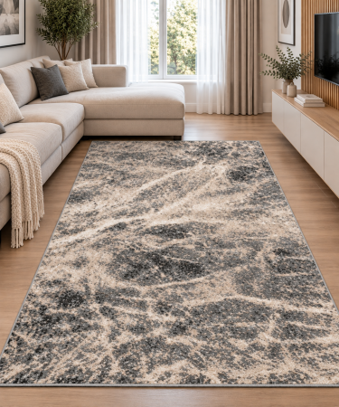 Covoare - Covor Sufragerie, Model Cappuccino 16100, Dreptunghiular, Grej