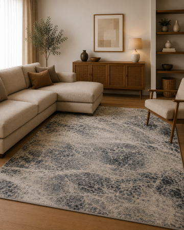 Covoare Living - Covor Sufragerie, Model Cappuccino 16100, Dreptunghiular, Gri
