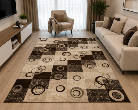 Covoare Living - Covor Sufragerie/ Dormitor, Model Daffi 13058, Maro