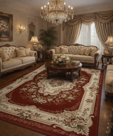 Covoare clasice - Covor Sufragerie, Model Lotos 570/210, Rosu