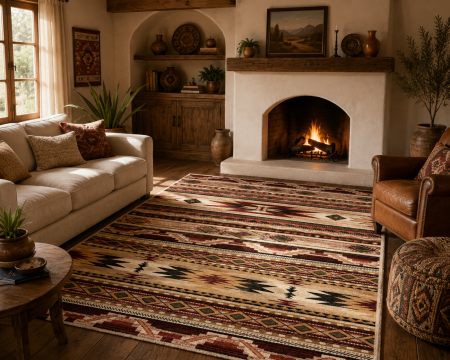 Covoare Living - Covor Traditional Sufragerie, Model 15080/120, Bej/Maro