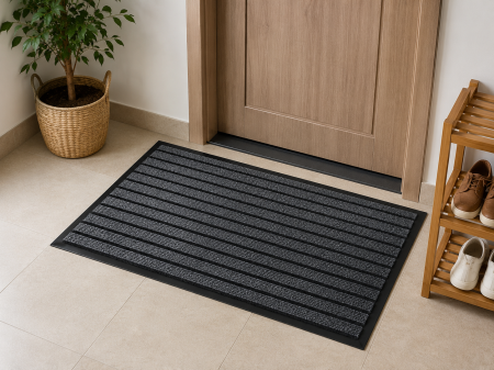 Covorase Intrare - Covoras intrare, Model Grafit 481/004, Dimensiunea 45x75 cm, Gri