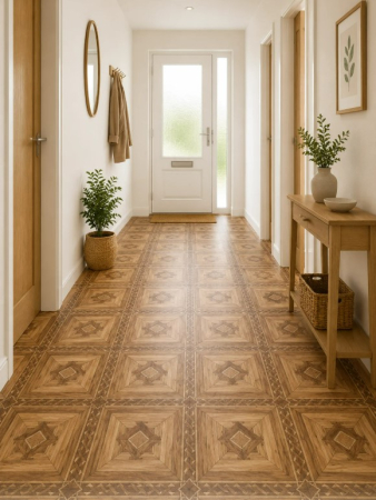 Linoleum - Covorul PVC linoleum Legend, Latimi 1 m, 1.5 m, 2 m si 2,5 m, Maro, Suport Pasla