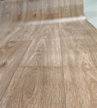 Covorul PVC linoleumÂ Plank 82-2, Latimi 1 m, 2 m si 2,5 m, Maro inchis/Imitatie parchet, Suport PÃ¢slÄƒ [2]
