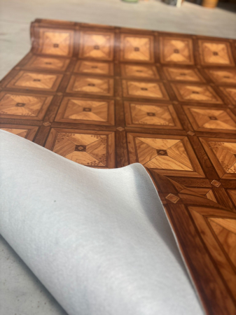 Covorul PVC linoleum Victoria, Latimi 1.5 m/ 2m , Maro, Suport Pasla [4]