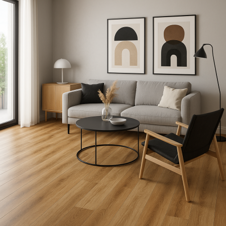 Linoleum - Covorul PVC linoleum Plank 067, Latimi 1 m, 1.5 m, 2 m si 2,5 m, Maro/Imitatie parchet, Suport Pasla