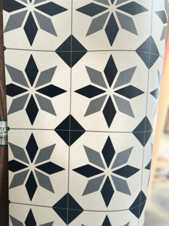 Linoleum Model Scottsdale 099, Latime 200 cm, Alb/Negru [4]
