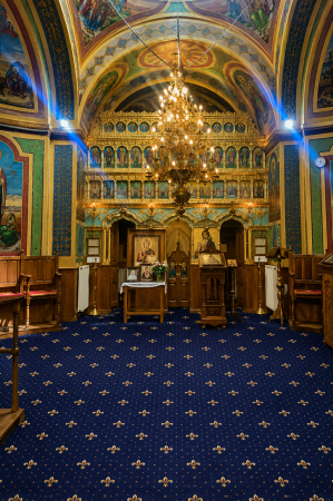 Mocheta Biserica - Mocheta cu Crini pentru Restaurant/ Pensiune sau Biserica, Albastru, Diverse Latimi, Super Pret !!!