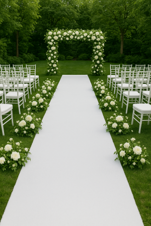 Mocheta - Mocheta Evenimente/Expo, Alb, Latime 1 m si 2 m, 750 gr/mp