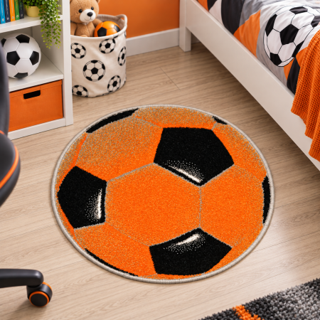 Covoare Copii - Model 11198/160, Minge Fotbal, Covoras Copii Rotund