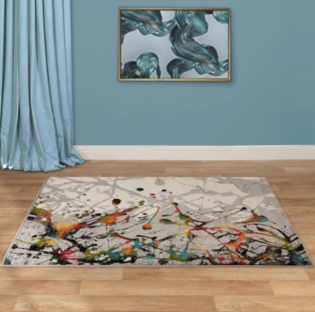 Covor Sufragerie, Model Abstract 11187/190, Gri [10]