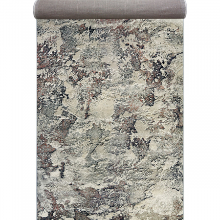 Traverse Dormitor - Model Anny 33020, Traversa Festonata, Latimea 58 cm, Bej/Maro