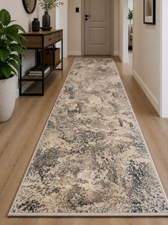 Traverse - Model Anny 33020, Traversa Festonata, Latimea 115 cm, Maro