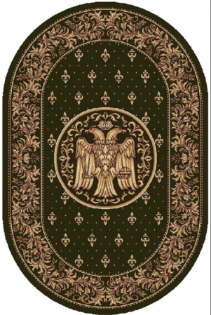 Covoare - Covor Model Bisericesc 15032, Oval, Verde