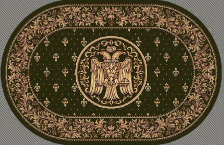 Covoare Bisericesti - Covor Model Bisericesc 15077/310, Oval, Verde