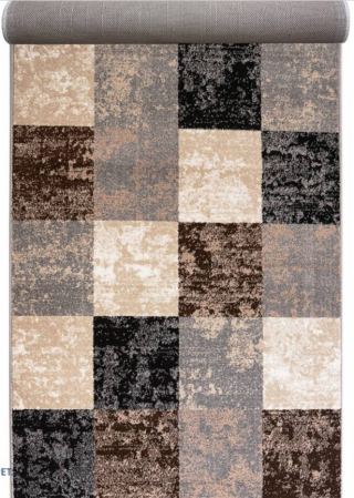 Traverse Dormitor - Model Cappuccino 16015/12, Traversa Crem/Maro, Festonata, Latime 60 cm
