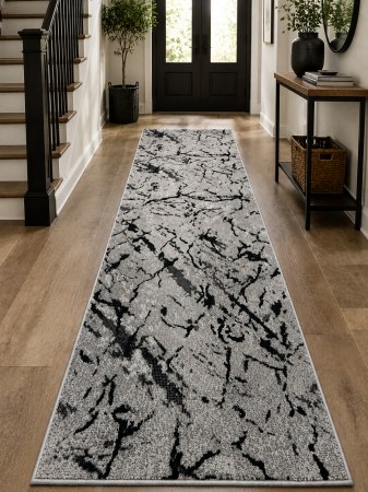 Traverse Hol - Model Cappuccino 16132/160, Traversa festonata Latime 100 cm, Gri