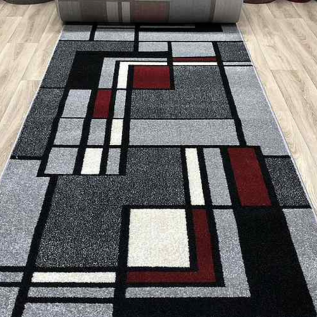 Traversa Hol, Model Cappuccino 16406, Festonata, Latime 80 cm, Gri [5]