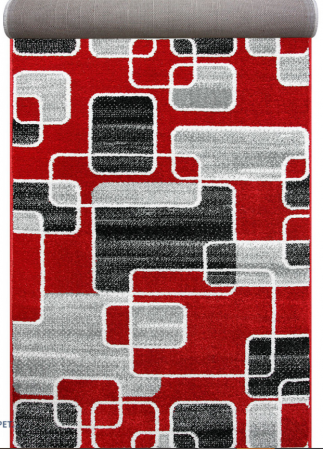 Traversa Festonata, Model Cappuccino16402/509, Rosu