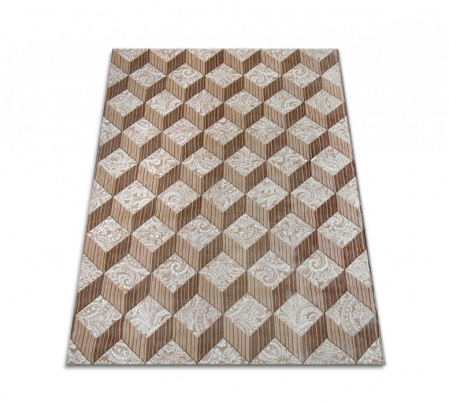 Covor Sufragerie/Dormitor, Model Cardinal 25505-110, Dreptunghiular, Bej, Efect 3D [2]