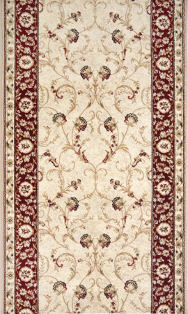 Traversa Hol, Model Clasic 523/120, Festonata, Latime 60 cm, Crem/Rosu [2]