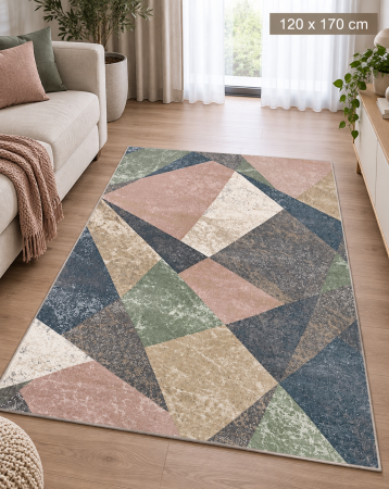 Covoare Moderne si Geometrice - Covor Sufragerie/ Dormitor, Model Dream 18023, Multicolor