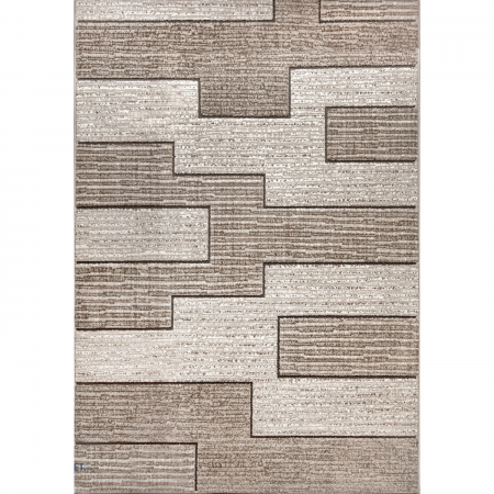 Traverse Dormitor - Model Fashion 32002/120, Traversa festonata, Crem/Maro Latime 100 cm