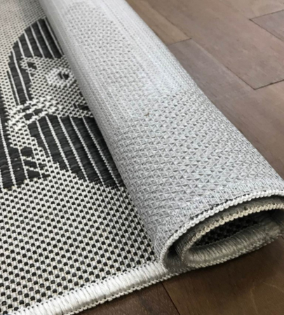 Covor Intrare, Model Flex 19502/80, Antiderapant, Gri, Dimensiunea 50 x 80 cm [3]