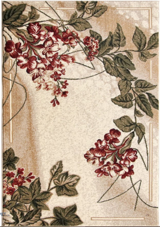 Covoare Moderne - Model Floral 1511/110, Covor Dreptunghiular, Crem/Maro