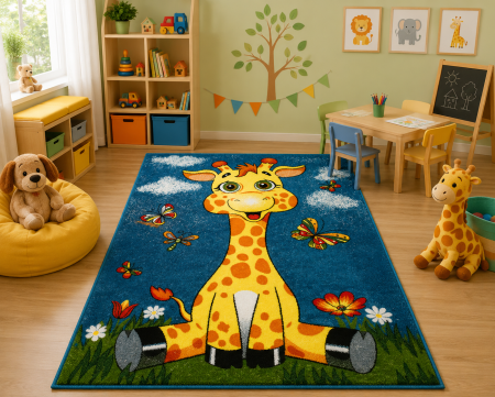 Covoare Copii - Model Girafa11112/140 , Covor Copii Dreptunghiular, Multicolor