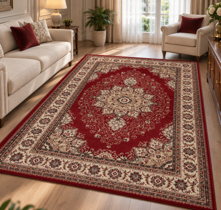 Covoare Living - Covor Clasic Sufragerie, Model Lotos 15037/210, Grena