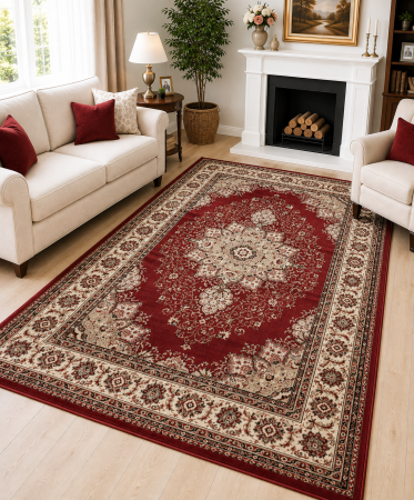 Covoare Living - Model Lotos 15037/210, Covor Dreptunghiular, Rosu