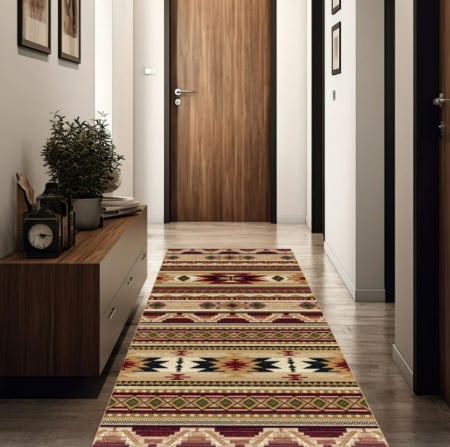 Traverse Hol - Model Lotos 15080/120, Traversa festonata Latime 100 cm, Multicolor