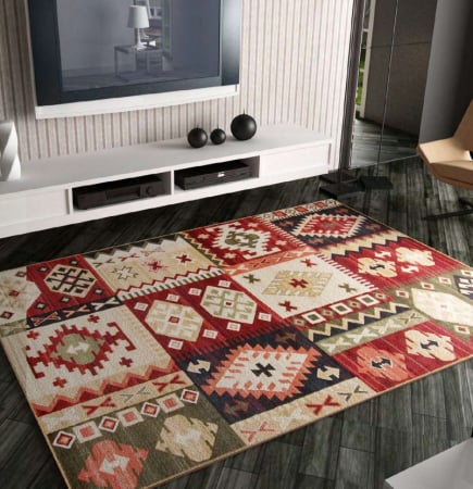 Covoare Living - Model Lotos 15081/230, Covor Dreptunghiular, Rosu