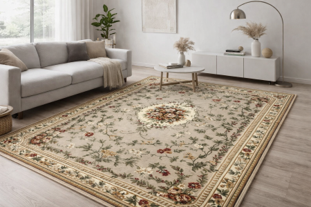 Covoare Living - Model Lotos 1525/110, Covor Dreptunghiular, Crem/Bej