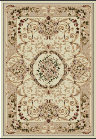 Covoare - Covor Model Lotos 519-100, Bej, Crem, Inaltime Fir 8 mm, Antialergic, Polipropilena, Living, Dormitor, Sufragerie, Birou