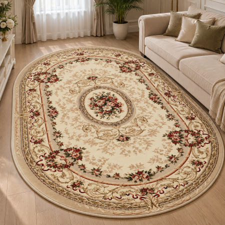 Covoare Living - Model Lotos 568, Covor Living/Sufragerie, Crem