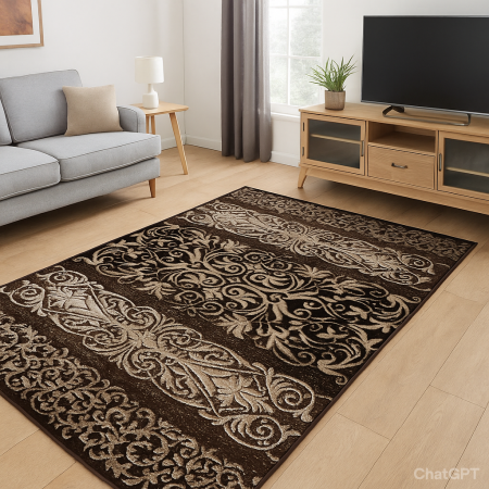 Covoare Living - Model Luna 1803/12, Covor Dreptunghiular, Maro