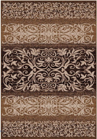 Alege după - Covor Model Luna 1803-12, Maro, Inaltime Fir 6 mm, Antialergic, Polipropilena, Living, Dormitor, Sufragerie, Birou