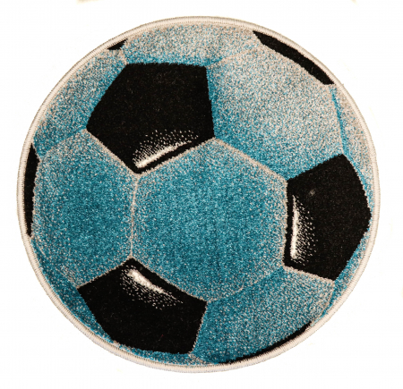 Model Minge Fotbal, Covoras Rotund, Albastru [0]