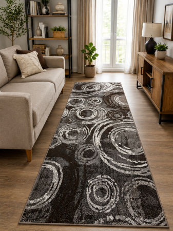 Traverse - Model Mira 24010/196, Traversa festonata Latime 60 cm , Gri