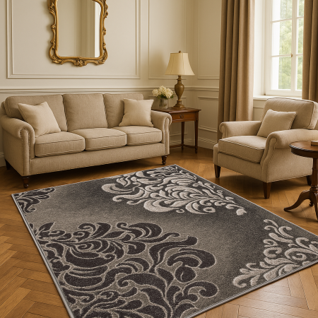 Covoare Living - Model Mira 24031/619, Covor Dreptunghiular, Gri