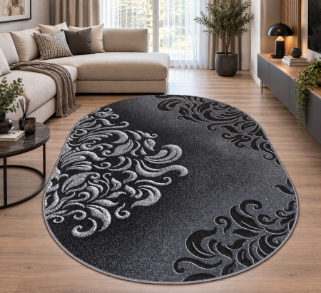 Covoare Living - Model Mira 24031/619, Covor Oval, Gri