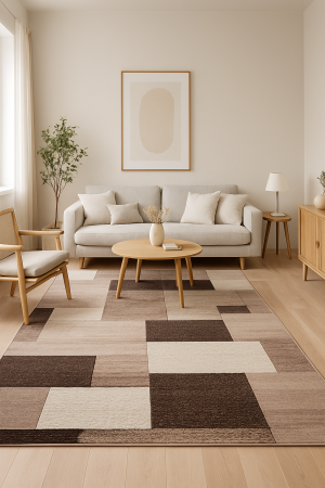 Covoare Moderne - Model Mira 24143/140, Covor Dreptunghiular 240x340 cm, Crem/Maro