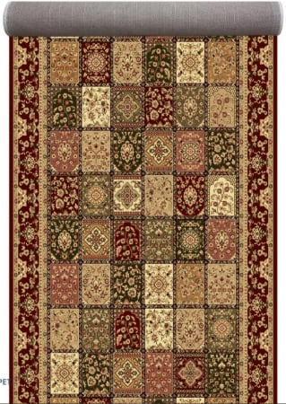 Traverse Dormitor - Model Timbre 1518/120, Traversa Hol festonata, Latime 120 cm, Rosu