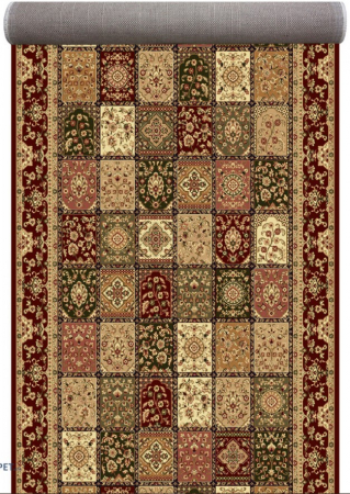 Traverse Dormitor - Model Timbre 1518/120 , Traversa Hol Festonata, Latime 100 cm, Rosu