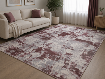 Covoare Living - Covor Sufragerie/ Dormitor, Model Topaz 1807-M, Covor Egiptean, Gri/Mov