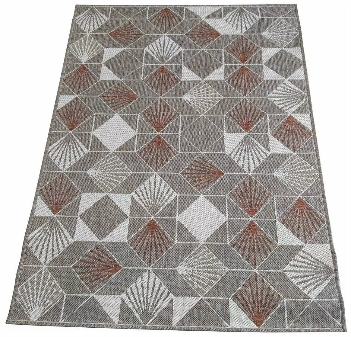 Covoare Living - Model Trio 29003/105, Covor Tesatura plata, Crem/Caramiziu